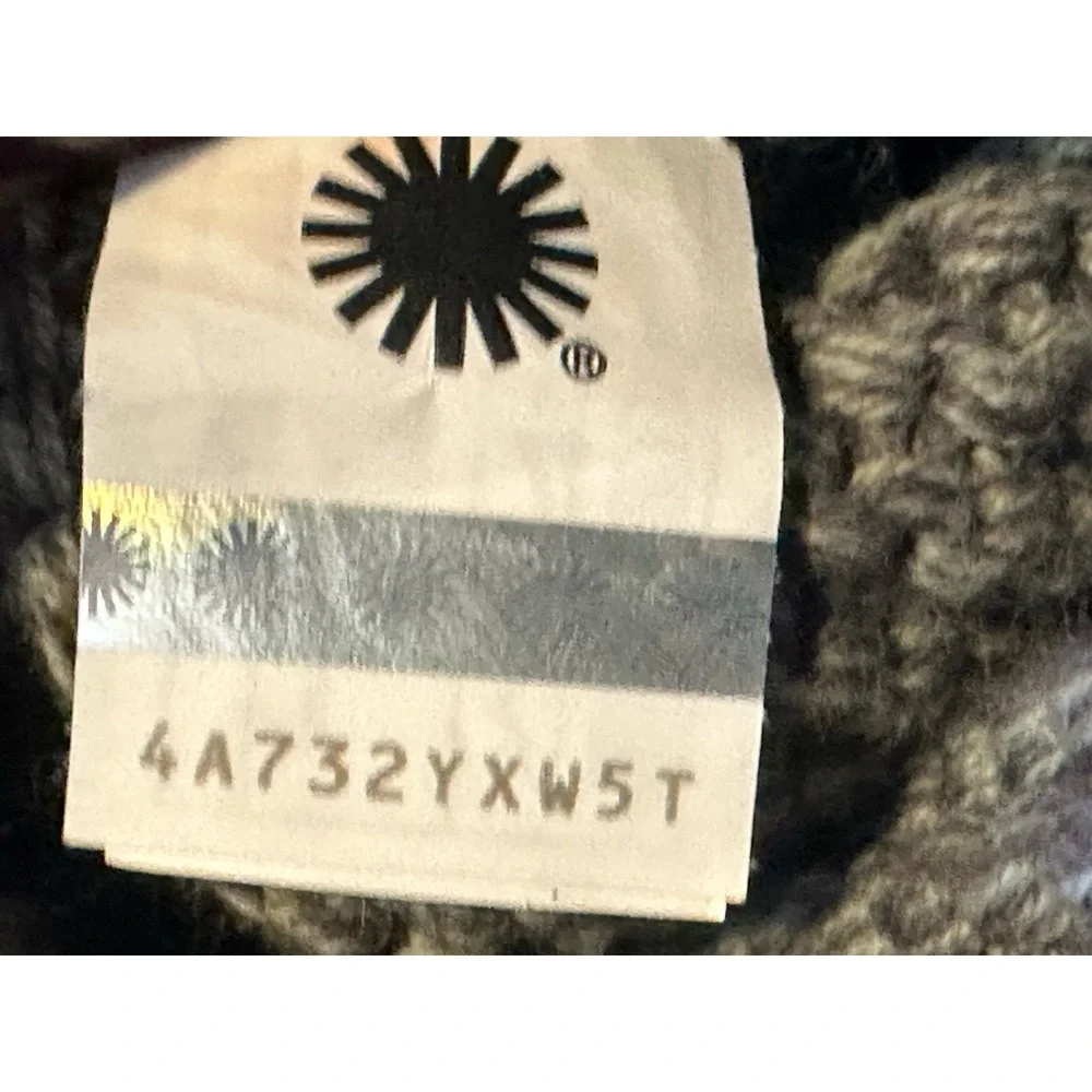 New‎ UGG Australia Purl Cardy Knit Winter Boots UGGPURE Womens's US 6 EU 37 Gray